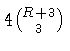 $ 4{R+3 \choose 3}$