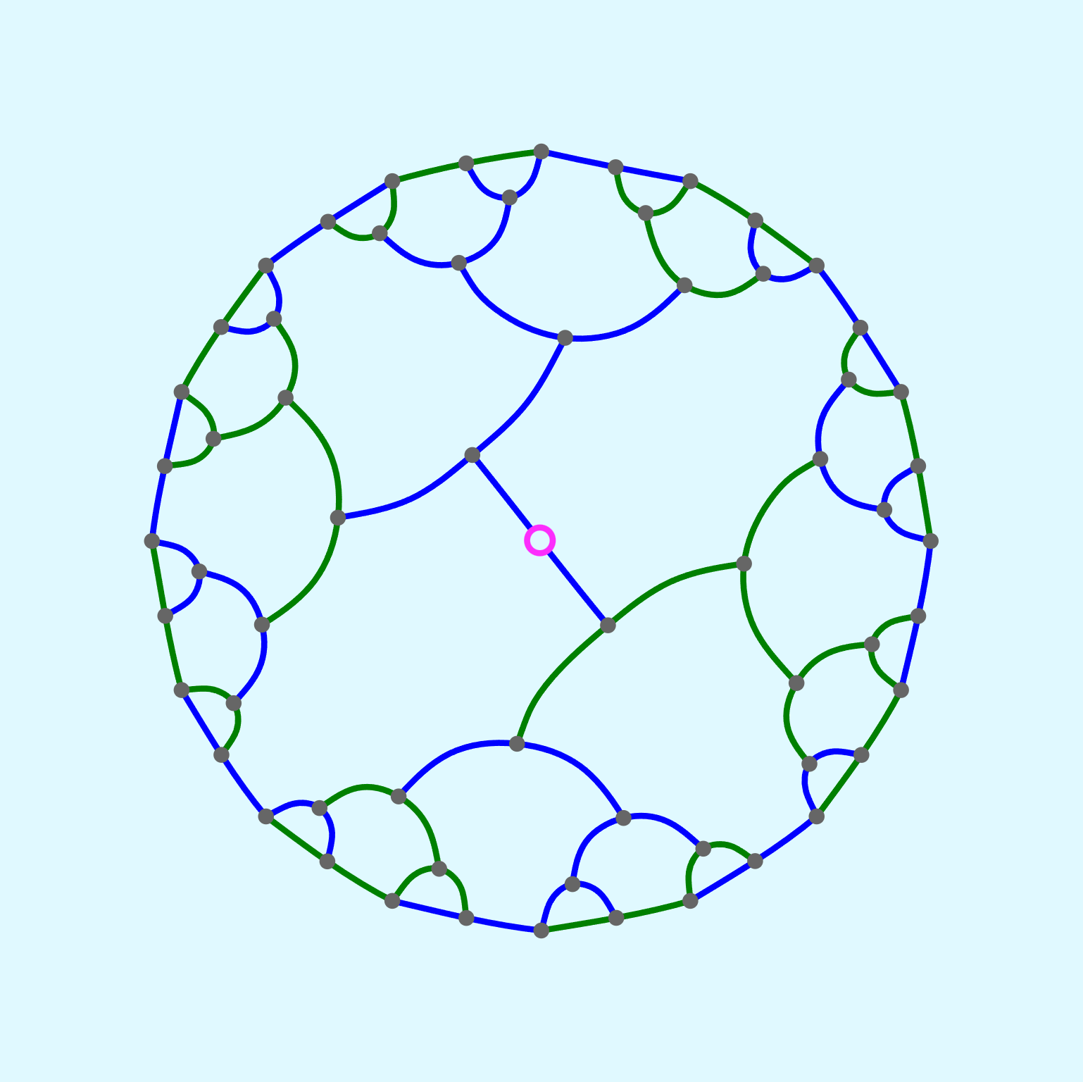 A symmetric sprouts game board