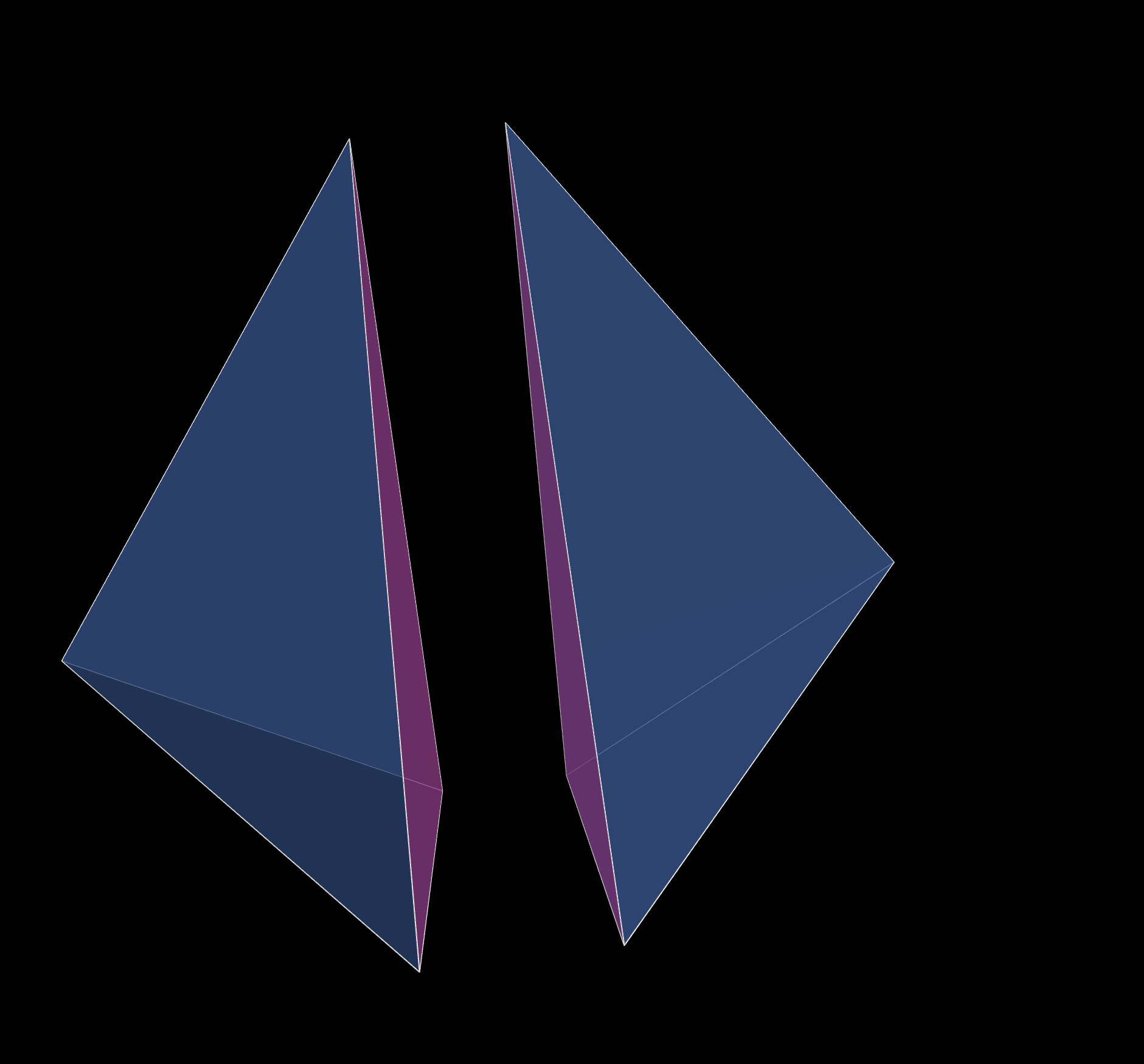 bipyramid partitioned into two tetrahedra